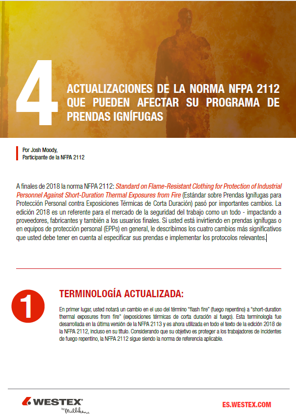 4 ACTUALIZACIONES DE LA NORMA NFPA 2112 QUE PUEDEN AFECTAR SU PROGRAMA ...